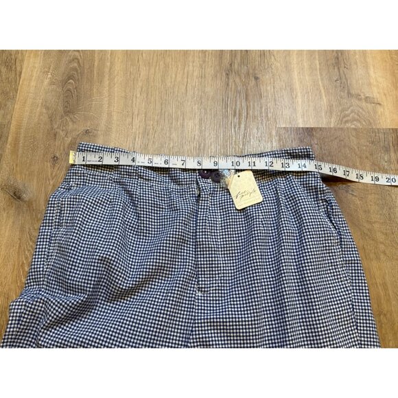 Free People Womens Blue Gingham Check Pants Size Medium NWT - Picture 3 of 7